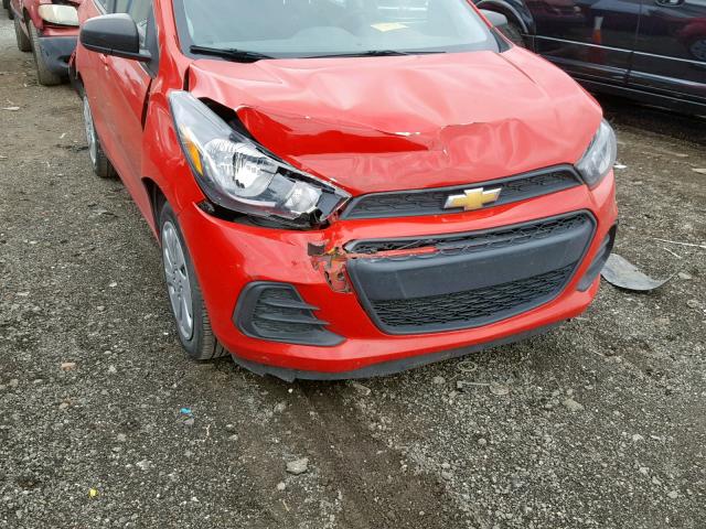 KL8CB6SA7HC727901 - 2017 CHEVROLET SPARK LS RED photo 9