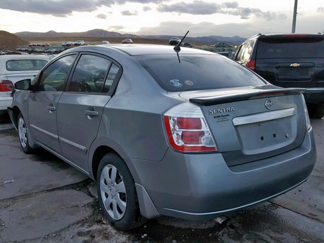 3N1AB6AP2CL709763 - 2012 NISSAN SENTRA 2.0 GRAY photo 3