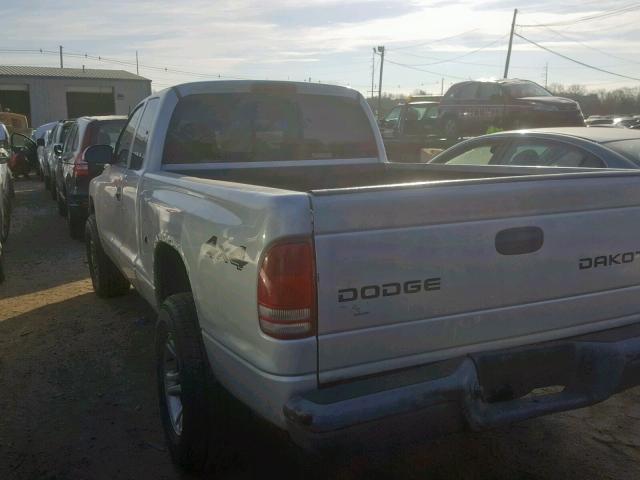 1D7HG12X03S152342 - 2003 DODGE DAKOTA SXT SILVER photo 3