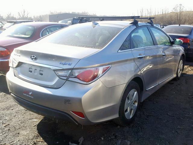 KMHEC4A49CA043977 - 2012 HYUNDAI SONATA HYB SILVER photo 4