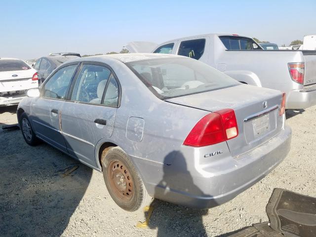 2HGES16561H512899 - 2001 HONDA CIVIC LX SILVER photo 3