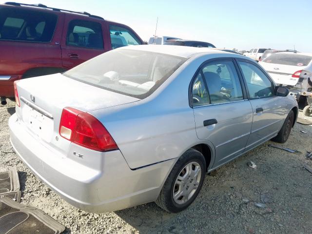 2HGES16561H512899 - 2001 HONDA CIVIC LX SILVER photo 4