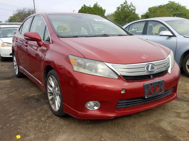 JTHBB1BA7A2021043 - 2010 LEXUS HS 250H RED photo 1