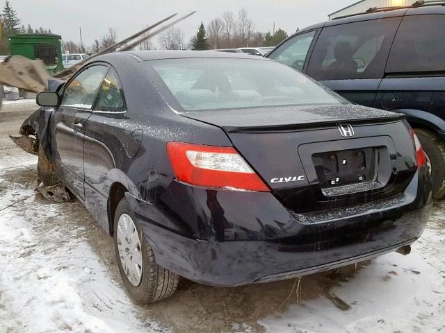 2HGFG11306H004124 - 2006 HONDA CIVIC DX V BLACK photo 3