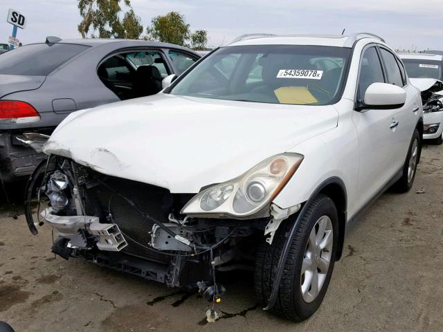 JNKAJ09E08M306151 - 2008 INFINITI EX35 BASE WHITE photo 2