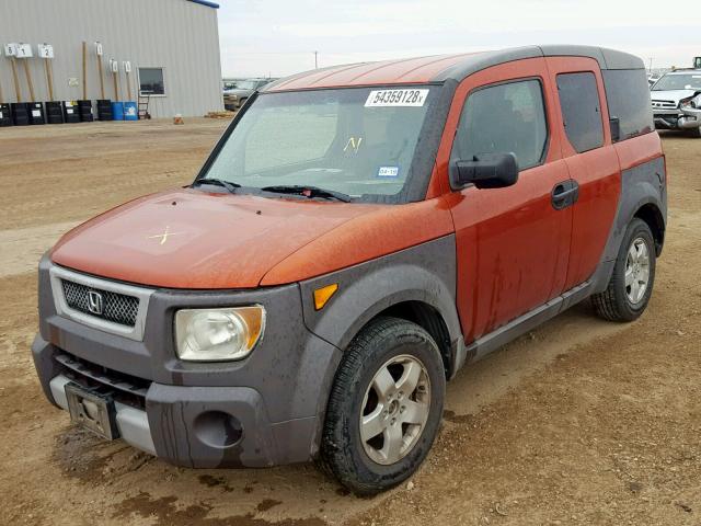 5J6YH18503L016729 - 2003 HONDA ELEMENT EX ORANGE photo 2