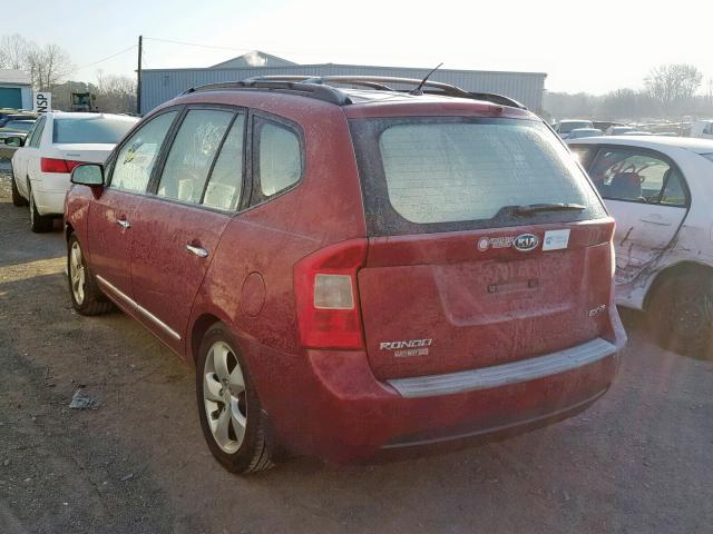 KNAFG526287128860 - 2008 KIA RONDO LX MAROON photo 3