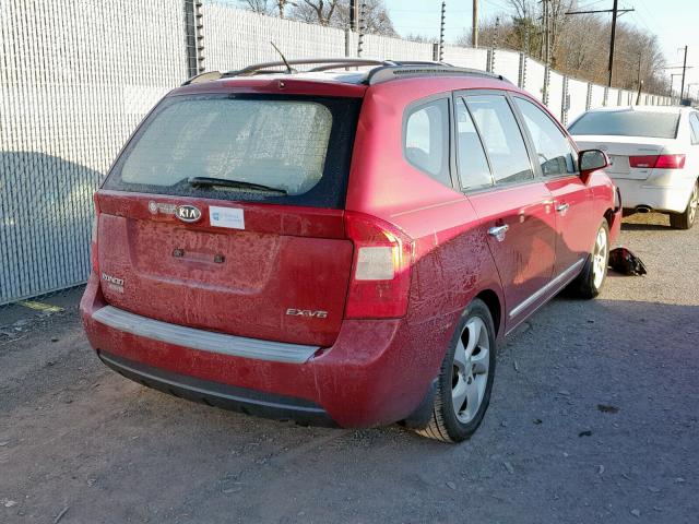 KNAFG526287128860 - 2008 KIA RONDO LX MAROON photo 4