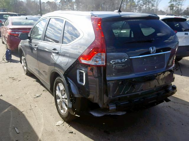 2HKRM3H77DH500700 - 2013 HONDA CR-V EXL GRAY photo 3