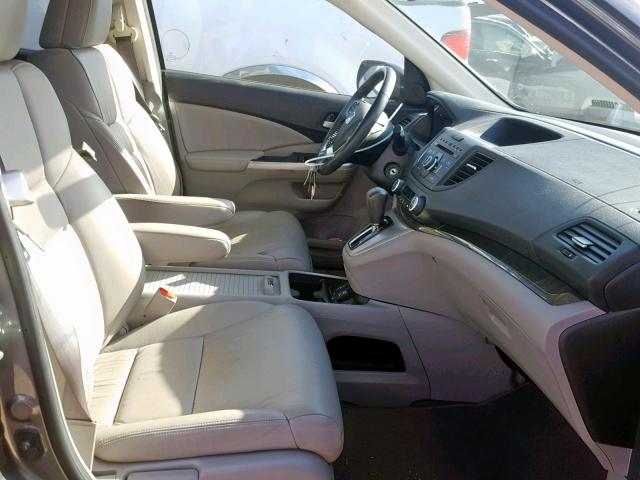 2HKRM3H77DH500700 - 2013 HONDA CR-V EXL GRAY photo 5