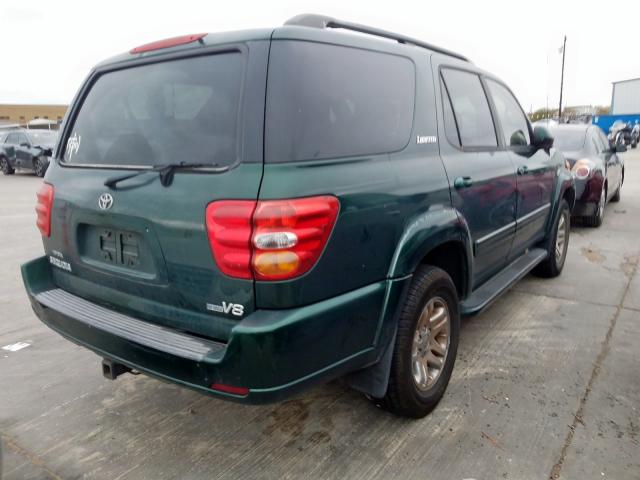 5TDZT38A24S205996 - 2004 TOYOTA SEQUOIA LI GREEN photo 4