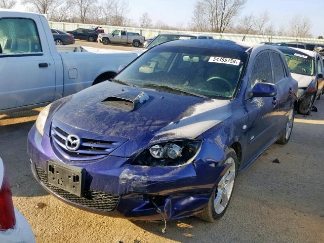 JM1BK143X61427752 - 2006 MAZDA 3 HATCHBAC BLUE photo 2