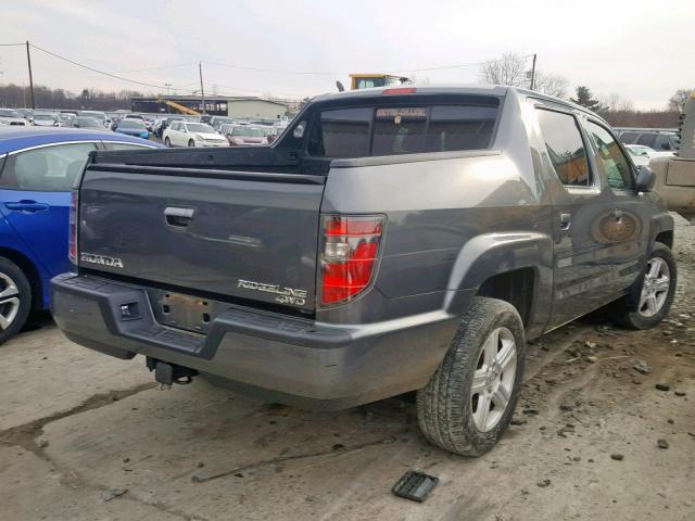 5FPYK1F55DB009703 - 2013 HONDA RIDGELINE GRAY photo 4