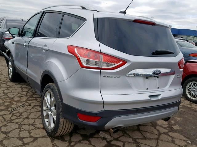 1FMCU0J9XEUC66927 - 2014 FORD ESCAPE TIT SILVER photo 3