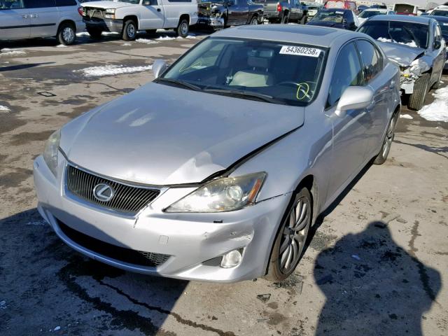 JTHCK262262002243 - 2006 LEXUS IS 250 SILVER photo 2