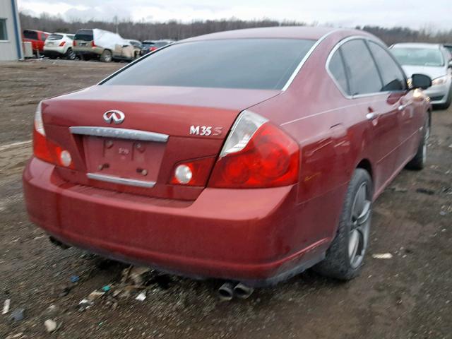 JNKAY01E46M100044 - 2006 INFINITI M35 BASE RED photo 4