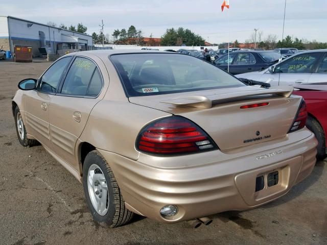 1G2NF52F12C234771 - 2002 PONTIAC GRAND AM S BEIGE photo 3