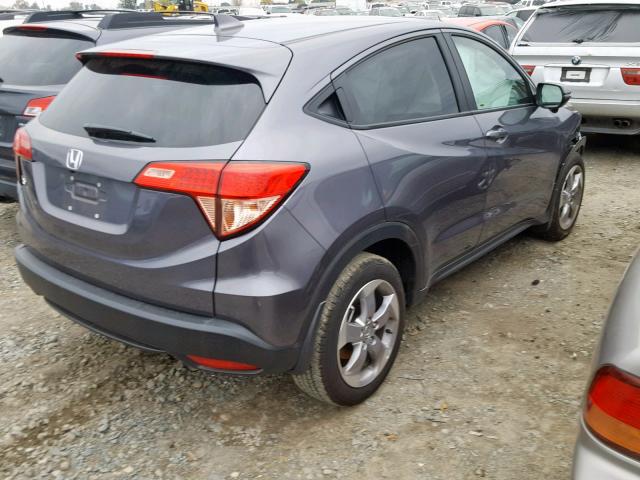 3CZRU5H51HG710177 - 2017 HONDA HR-V EX GRAY photo 4