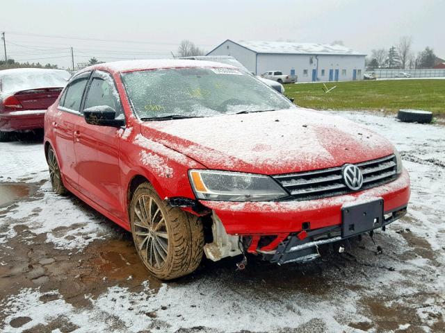 3VWD17AJ5GM303410 - 2016 VOLKSWAGEN JETTA SPOR RED photo 1