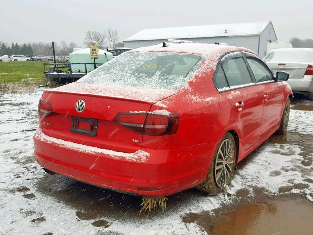 3VWD17AJ5GM303410 - 2016 VOLKSWAGEN JETTA SPOR RED photo 4