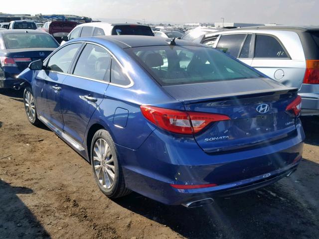 5NPE34AF6FH029408 - 2015 HYUNDAI SONATA SPO BLUE photo 3