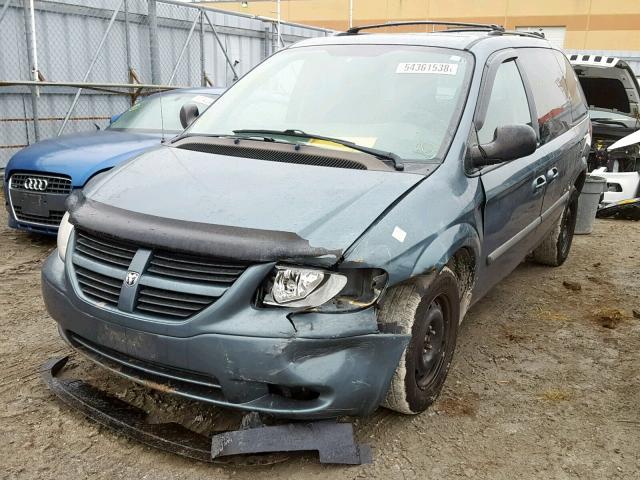 1D4GP45R67B137700 - 2007 DODGE CARAVAN SX GREEN photo 2