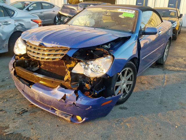 1C3LC65M38N243288 - 2008 CHRYSLER SEBRING LI BLUE photo 2