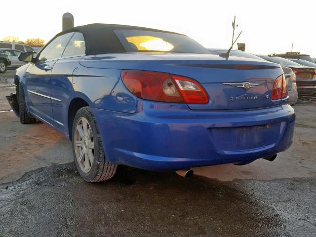 1C3LC65M38N243288 - 2008 CHRYSLER SEBRING LI BLUE photo 3