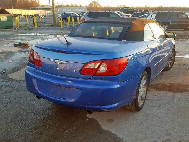 1C3LC65M38N243288 - 2008 CHRYSLER SEBRING LI BLUE photo 4