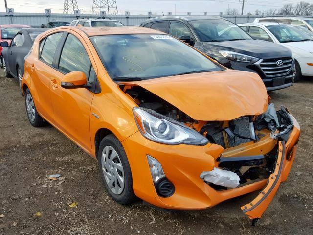 JTDKDTB30F1088900 - 2015 TOYOTA PRIUS C ORANGE photo 1