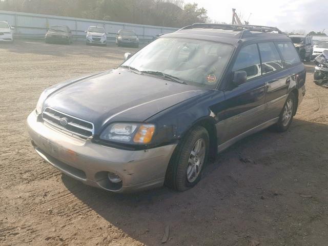 4S3BH6755Y7648149 - 2000 SUBARU LEGACY OUT BLUE photo 2