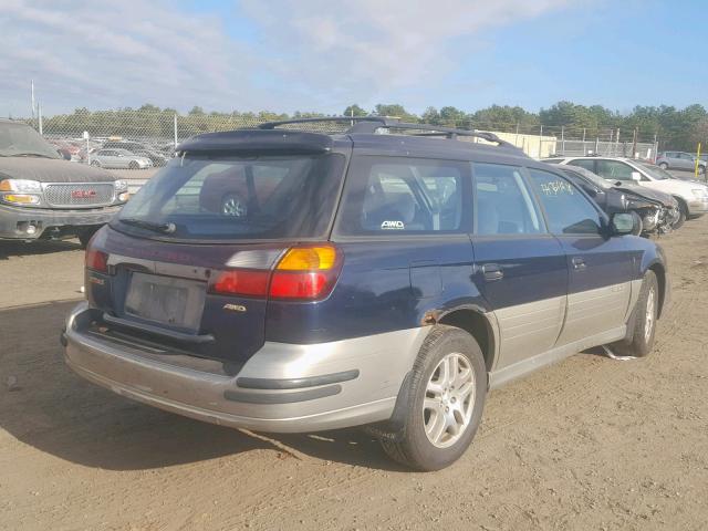 4S3BH6755Y7648149 - 2000 SUBARU LEGACY OUT BLUE photo 4