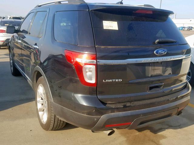 1FMHK7F81BGA42539 - 2011 FORD EXPLORER L BLACK photo 3