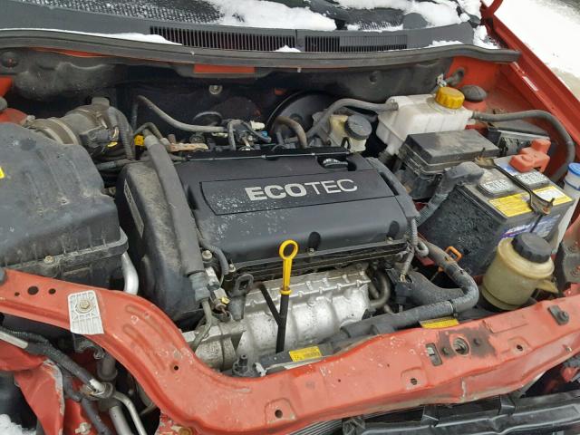 KL1TD56E29B351681 - 2009 CHEVROLET AVEO LS RED photo 7