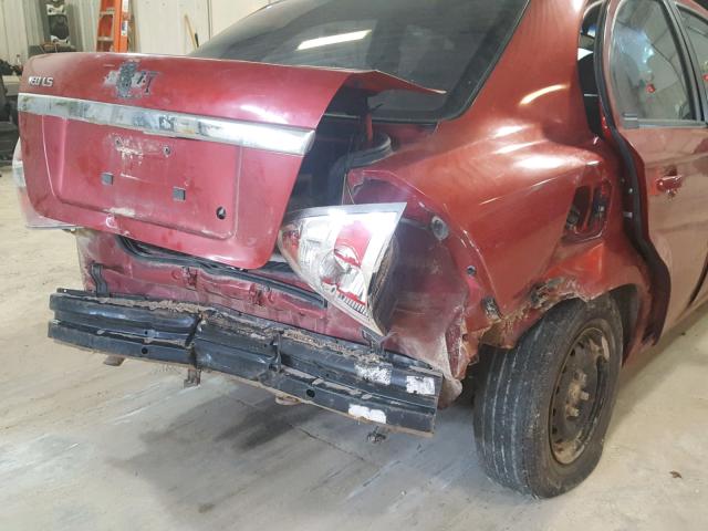 KL1TD56658B125335 - 2008 CHEVROLET AVEO BASE Qırmızı foto 9