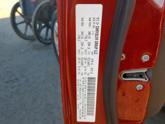 1J4NF1FB9BD136104 - 2011 JEEP COMPASS SP Qırmızı foto 10