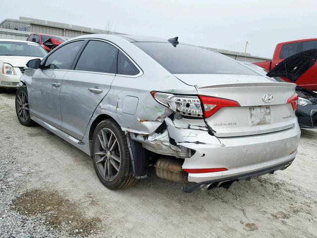 5NPE34AB2FH040726 - 2015 HYUNDAI SONATA SPO SILVER photo 3