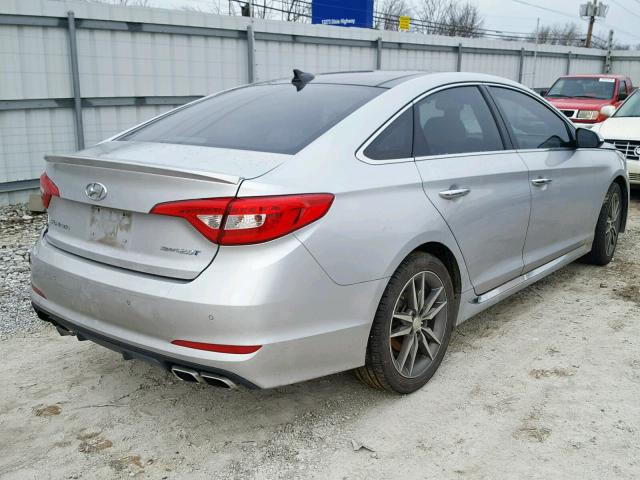 5NPE34AB2FH040726 - 2015 HYUNDAI SONATA SPO SILVER photo 4