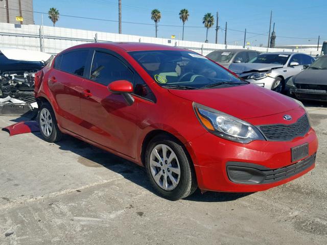 KNADM4A31D6271123 - 2013 KIA RIO LX RED photo 1