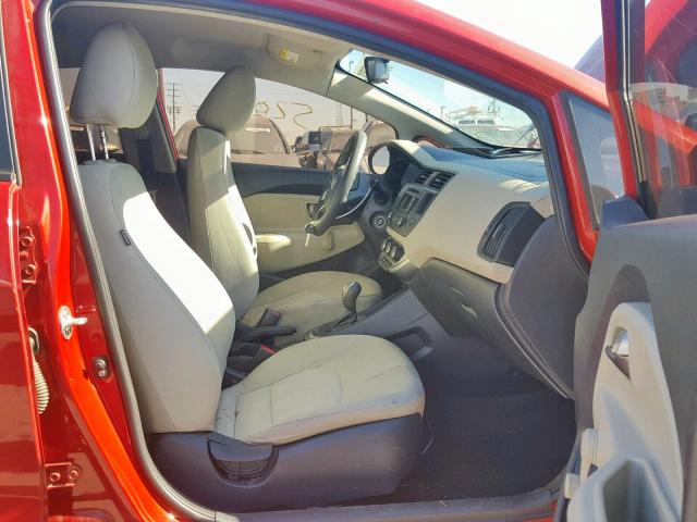 KNADM4A31D6271123 - 2013 KIA RIO LX RED photo 5