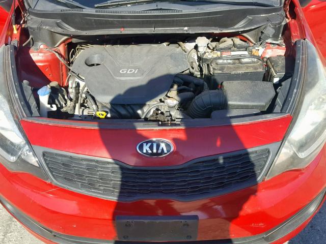 KNADM4A31D6271123 - 2013 KIA RIO LX RED photo 7