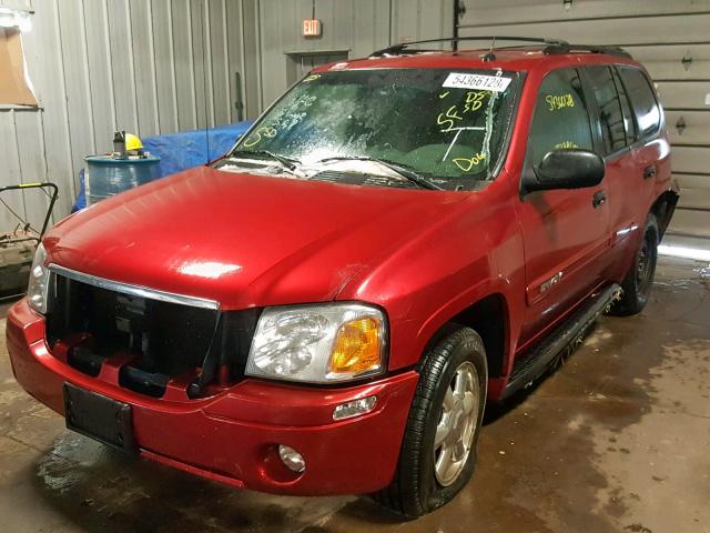 1GKDT13S642133288 - 2004 GMC ENVOY RED photo 2