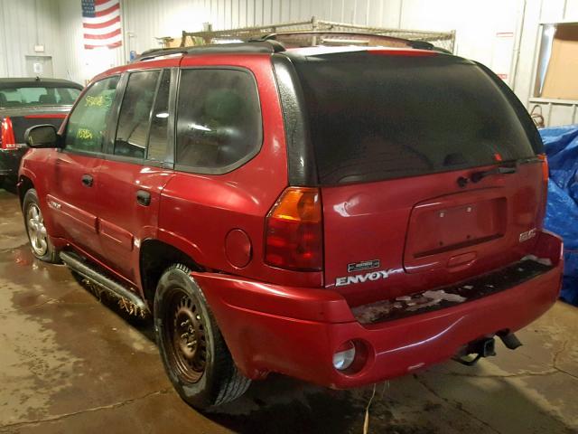 1GKDT13S642133288 - 2004 GMC ENVOY RED photo 3