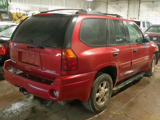 1GKDT13S642133288 - 2004 GMC ENVOY RED photo 4