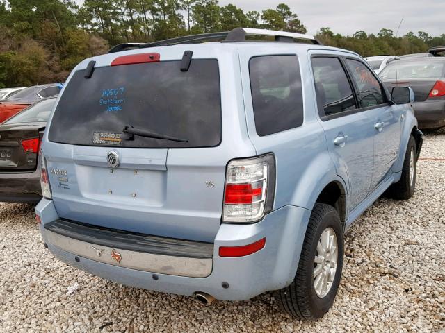 4M2CU87198KJ13888 - 2008 MERCURY MARINER PR BLUE photo 4