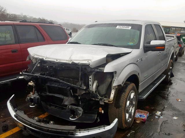 1FTFW1ET1EFC12427 - 2014 FORD F150 SUPER SILVER photo 2