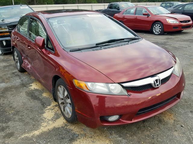 19XFA1F91AE052586 - 2010 HONDA CIVIC EXL MAROON photo 1