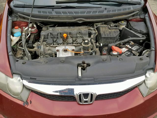 19XFA1F91AE052586 - 2010 HONDA CIVIC EXL MAROON photo 7