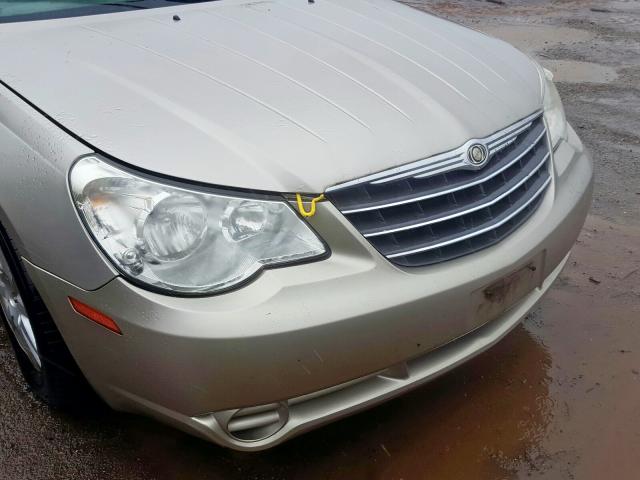 1C3LC46B89N527471 - 2009 CHRYSLER SEBRING LX GOLD photo 9