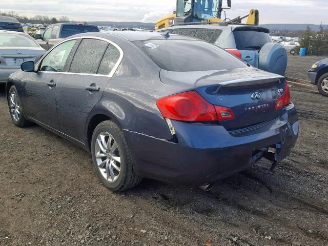 JNKCV61F49M361370 - 2009 INFINITI G37 BLUE photo 3